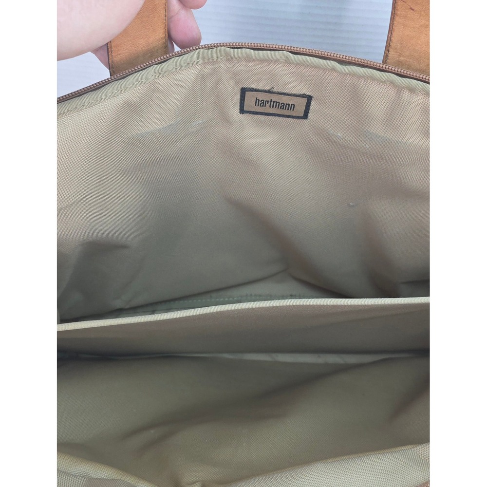 Hartmann Tan Leather Briefcase Messenger Bag Laptop Portfolio Vintage Brown - Picture 4 of 10